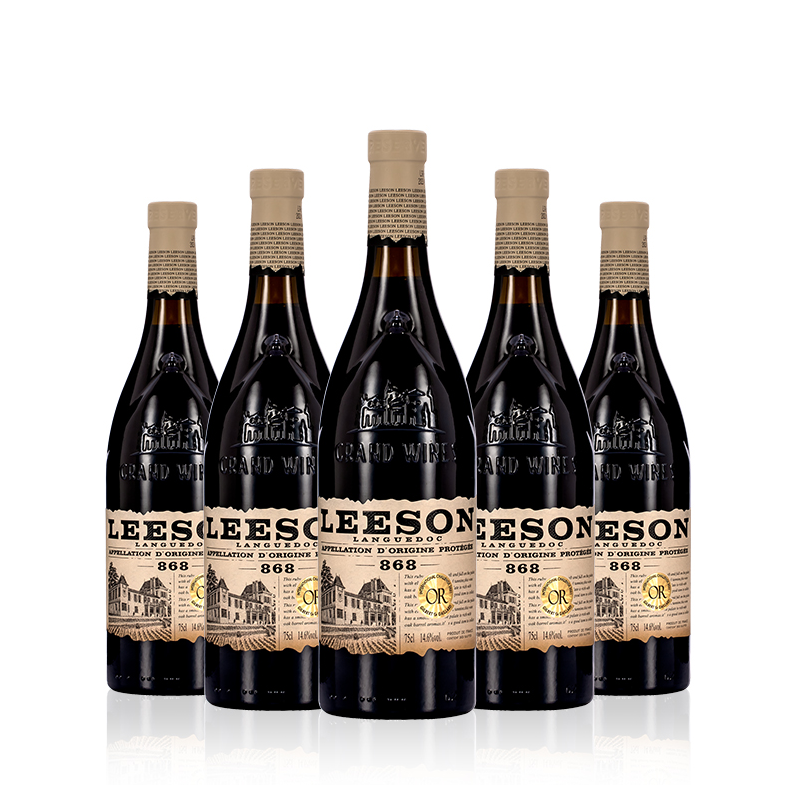 雷盛红酒868法国朗格多克干红葡萄酒